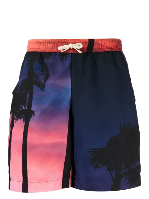 BLUE SKY INN palm-tree print shorts Blue BS2303SW022