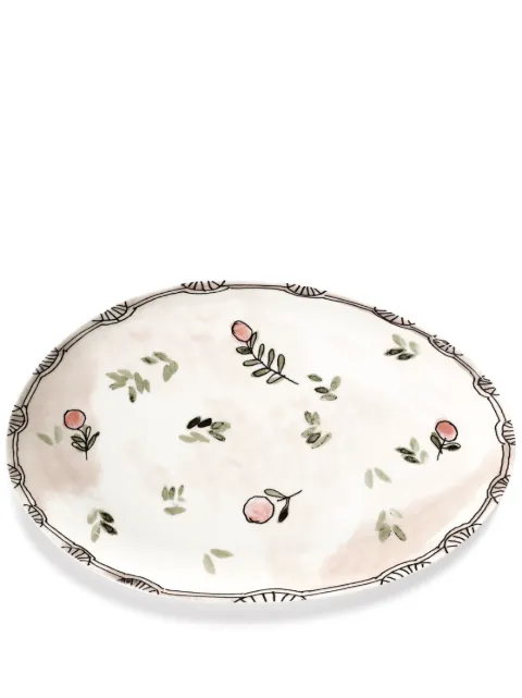 Serax x Marni Midnight Flowers oval plate Neutrals B9223109414