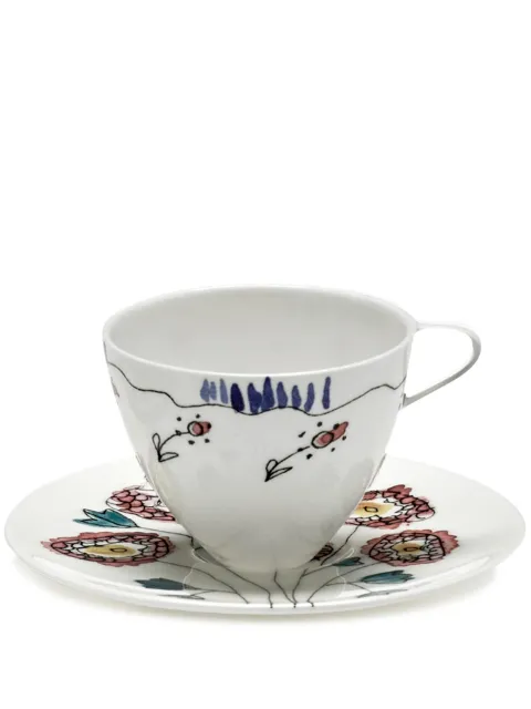 Serax x Marni Midnight Flowers coffee cup and saucer White B9223126307