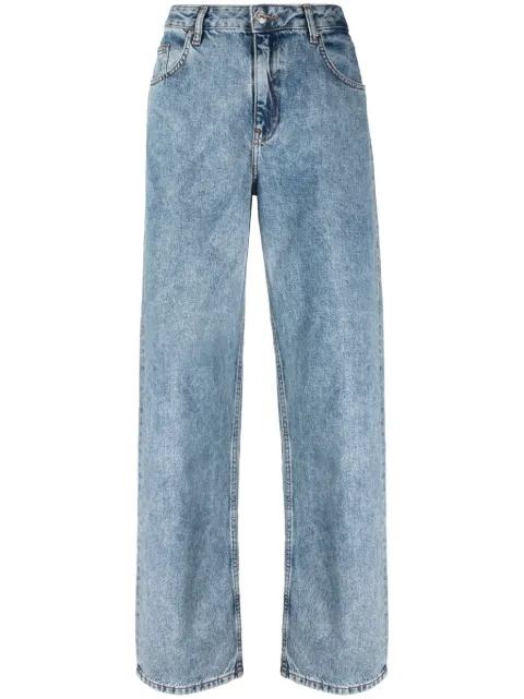 MOSCHINO JEANS washed straight-leg jeans Blue A03248736