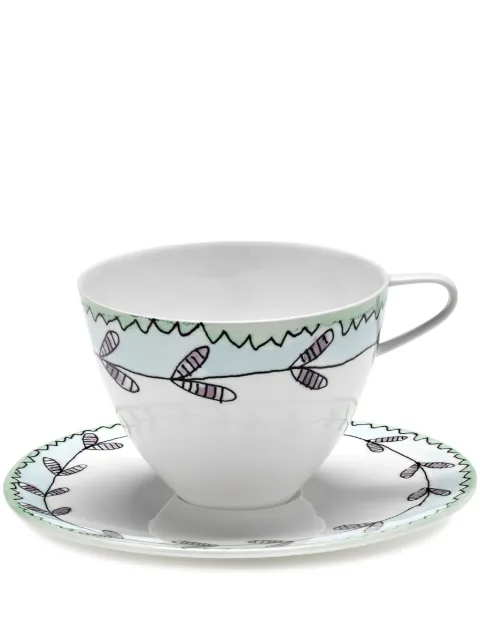 Serax x Marni Midnight Flowers cappuccino cup and saucer White B9223129403
