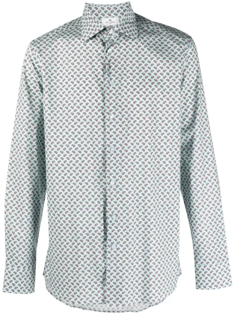 ETRO paisley-print cotton shirt Blue 129085737