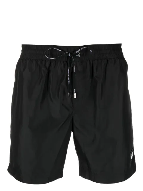 Dolce & Gabbana logo-appliqué swim shorts Black M4E50TONO06