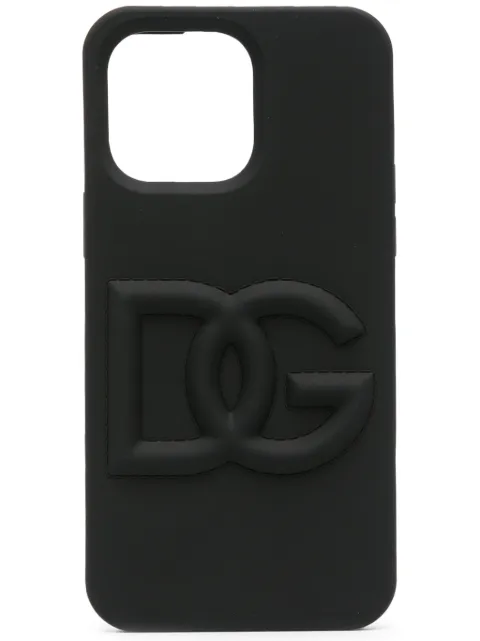 Dolce & Gabbana logo-embossed iPhone 14 Pro Max case Black BI3266AG816