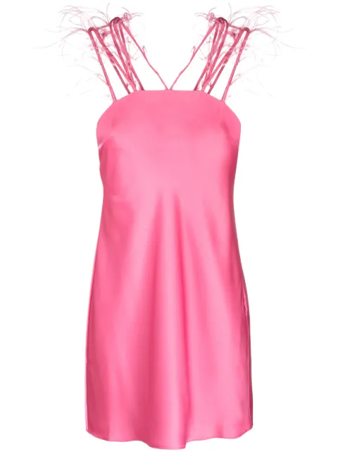 Cult Gaia feather-detailing sleeveless dress Pink DR2815GT