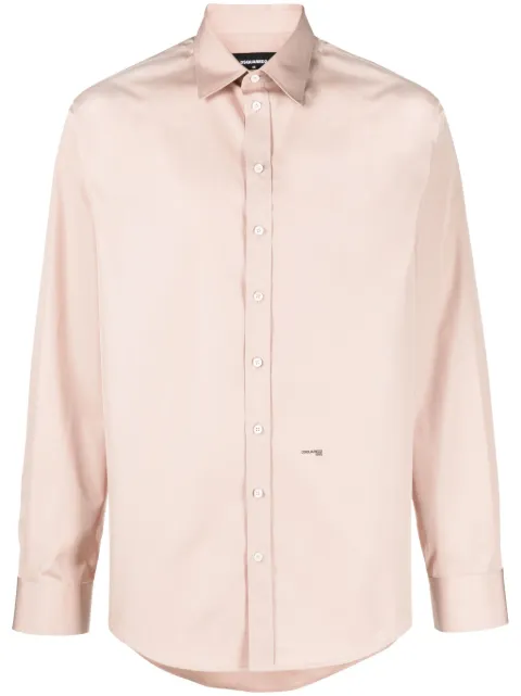 DSQUARED2 logo-print cotton shirt Pink S74DM0660S36275