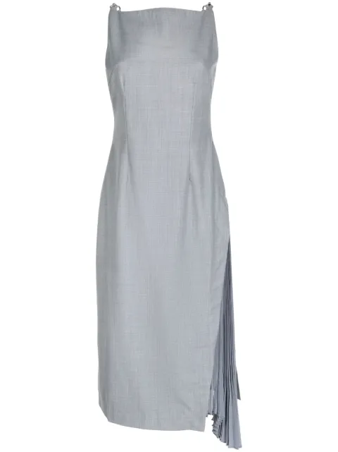 Rokh side-pleats midi dress Grey R6CA315