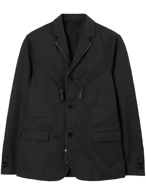 Burberry satin-finish tailored jacket Black 8070624