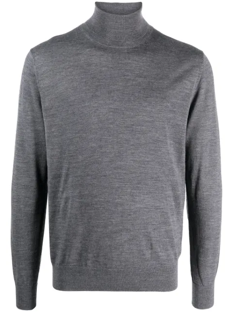 Ballantyne roll-neck fine-knit jumper Grey B2P00216W02