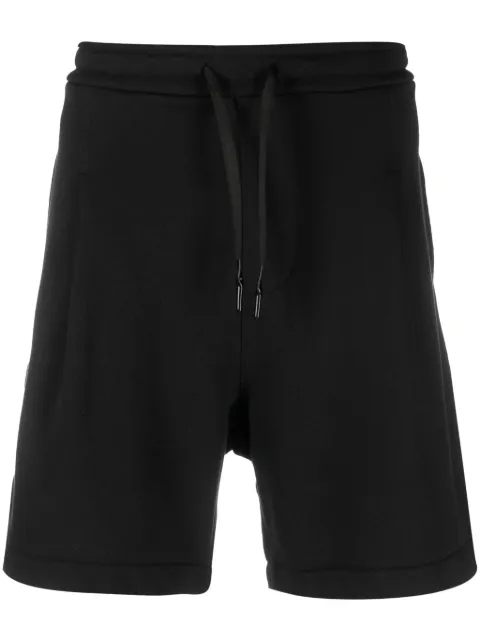 A Paper Kid logo-patch cotton track shorts Black F3PKUASH015