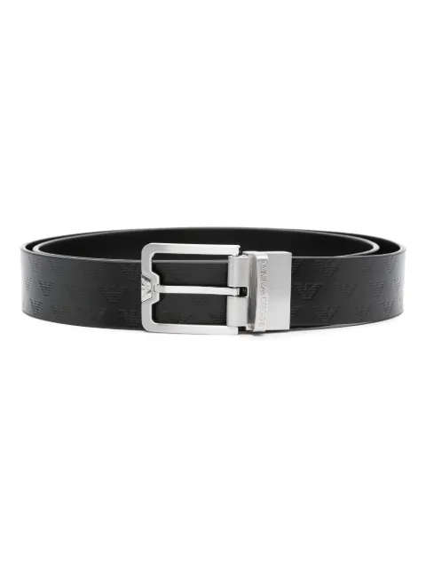 Emporio Armani buckle-fastening leather belt Black Y4S502Y221E