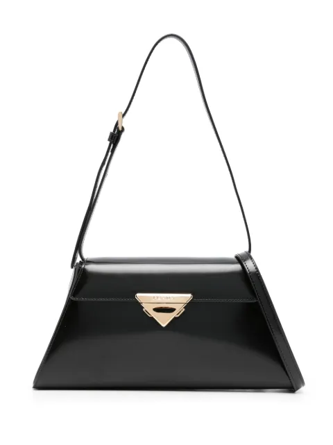 Prada triangle-logo leather shoulder bag Black 1BD343VOOOZO6