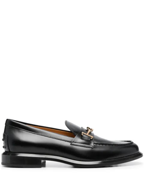Tod's hardware-detail polished loafers Black XXW66K0HO60RXN
