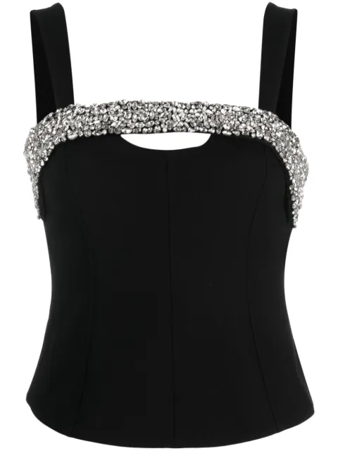 SIMKHAI crystal-embellished corset top Black 4232162E
