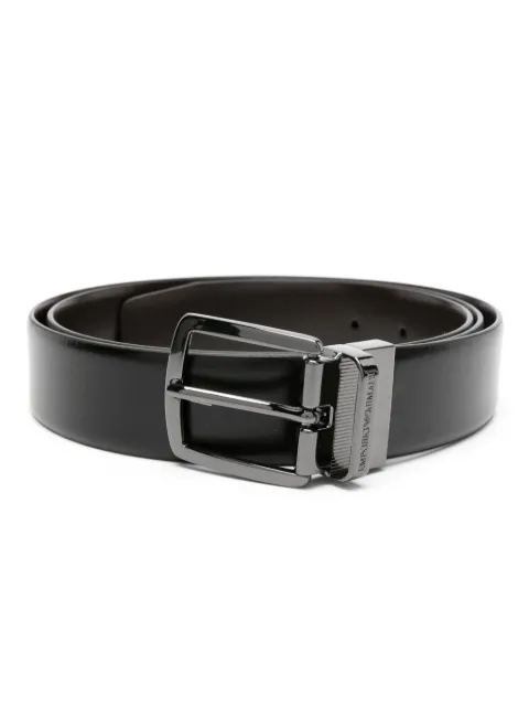 Emporio Armani reversible leather belt Black Y4S576Y748I