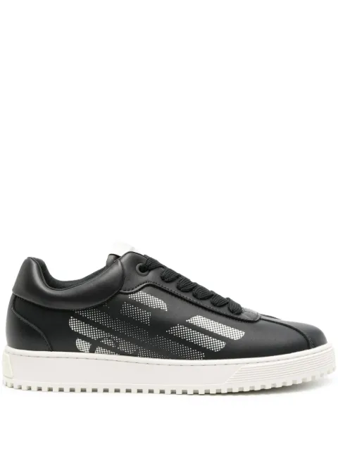 Emporio Armani eagle-print leather sneakers Blue X4X643XN952