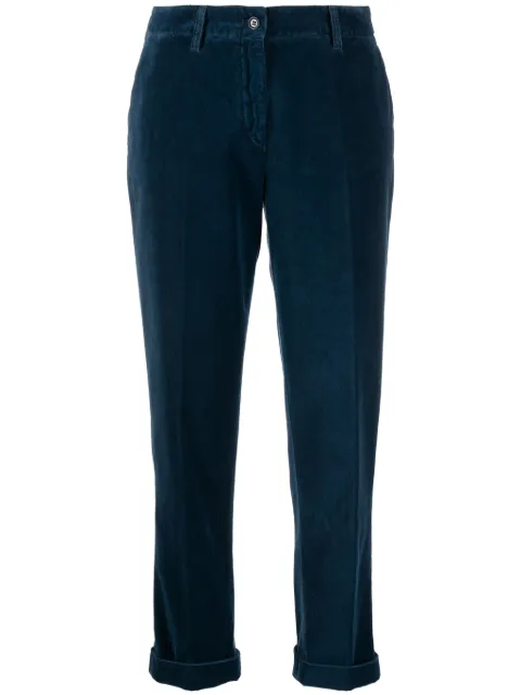 ASPESI pressed-crease slim-cut trousers Blue 0113V548