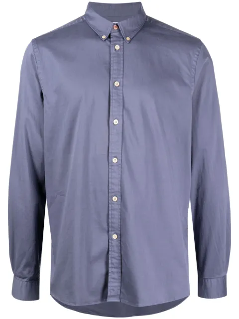 PS Paul Smith button-down collar long-sleeve shirt Blue M2R708UL21632
