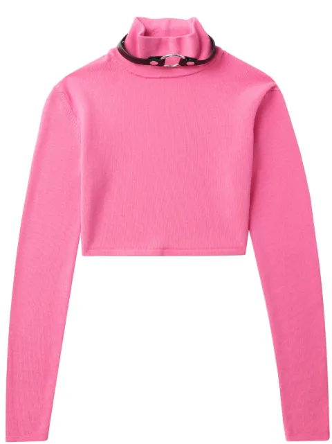 1017 ALYX 9SM long-sleeve cropped jumper Pink AAWKN0208YA01