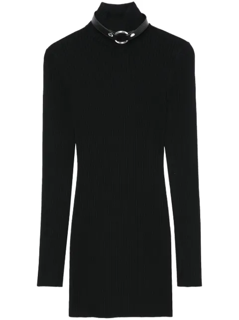 1017 ALYX 9SM ring-embellished ribbed knit mini dress Black AAWKN0212YA01