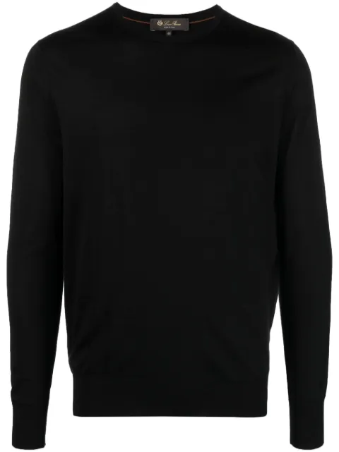 Loro Piana fine-knit virgin-wool jumper Black FAI1916