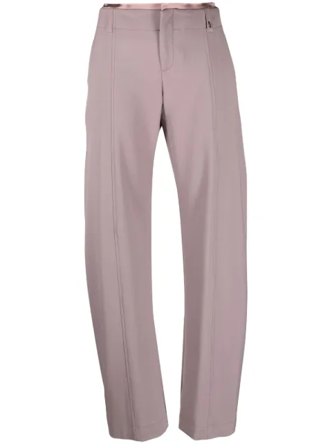 Ssheena layered-waistband straight-leg trousers Purple 23FWPRATOTF23002
