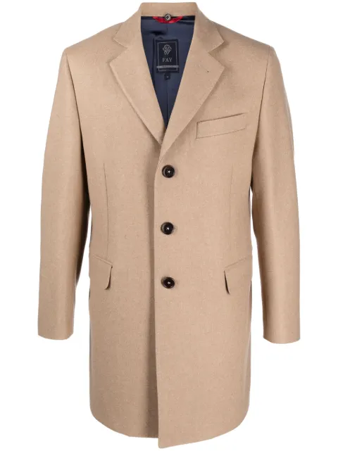 Fay Easy DB single-breasted layered coat Neutrals NAM53471390GAH