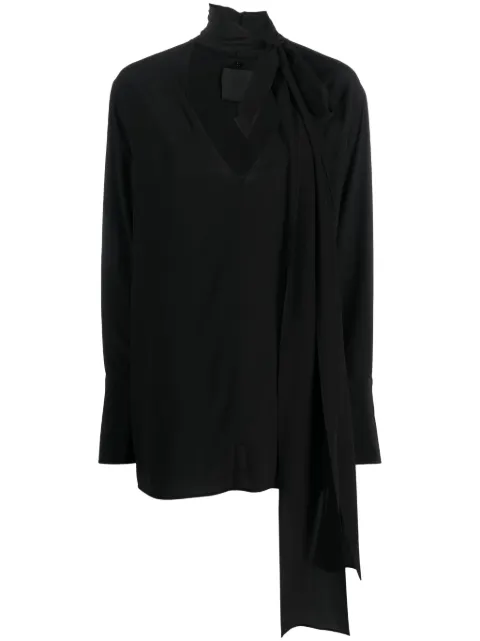 Givenchy pussy-bow silk blouse Black BW616Q14M8