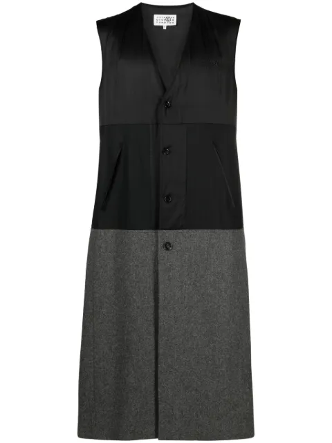 MM6 Maison Margiela two-tone wool gilet Black S62FB0059STZ113