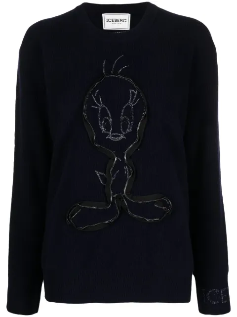 Iceberg x Looney Tunes virgin-wool jumper Blue A0117077