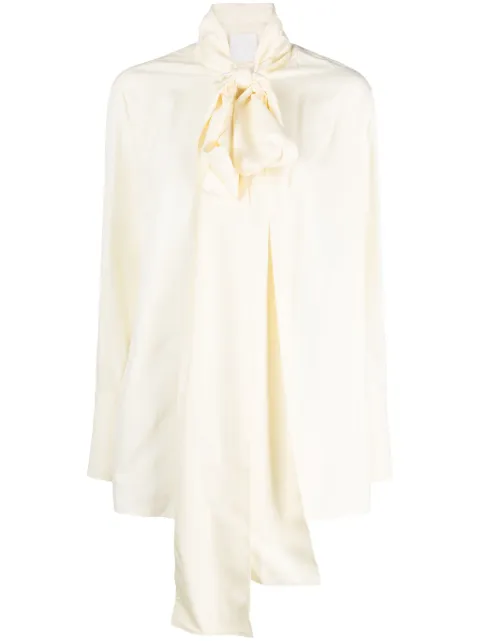 Givenchy pussy-bow silk blouse Neutrals BW6160153L