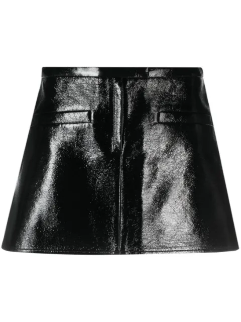 Courrèges trapeze-silhouette vinyl miniskirt Black 323CJU116VY0014