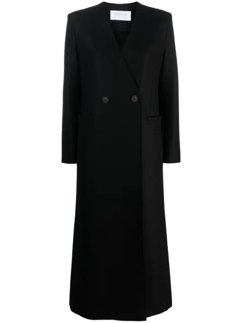 Harris Wharf London double-breasted wool coat Black A1602MLK