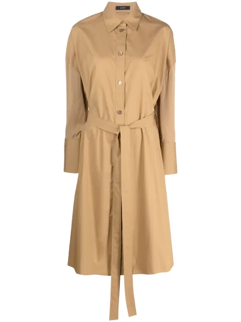 JOSEPH tied-waist cotton shirtdress Brown JF006793