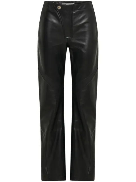 Dion Lee panelled leather trousers Black C2168F23