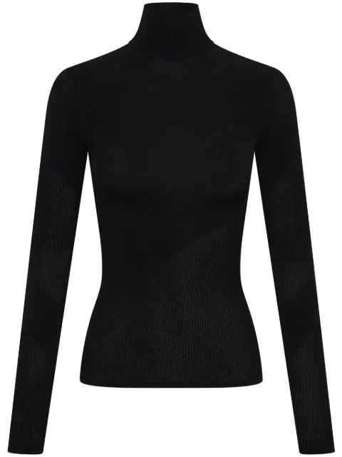 Dion Lee Helix mesh-detail knitted top Black C7229F23