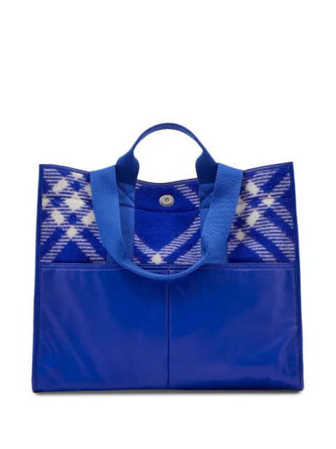 Burberry check-pattern tote bag Blue 8075132