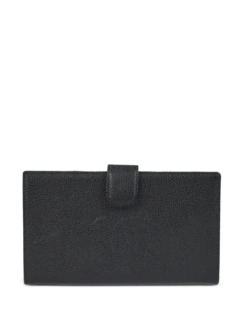 CHANEL Pre-Owned 2000 CC logo-embossed leather wallet Black 6685369