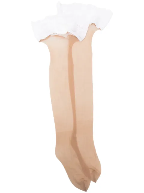 Wolford Nude 8 lace-trim stay-up Neutrals 20207