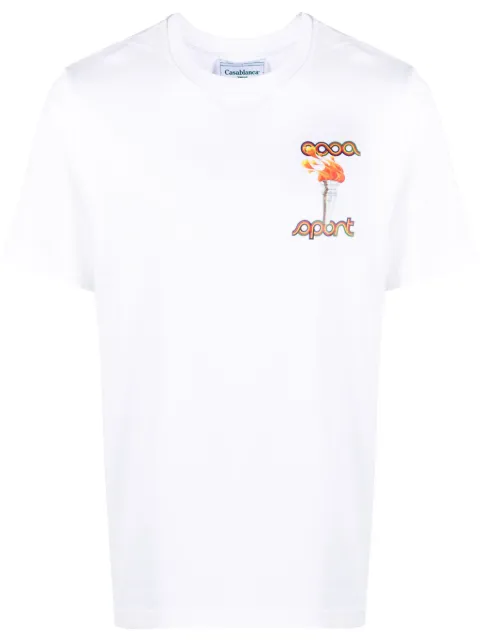Casablanca La Flamme Du Sport T-Shirt White MF23JTS001