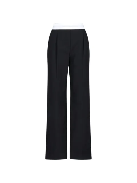 Alexander Wang logo-waistband straight-leg trousers Black 1WC3234079