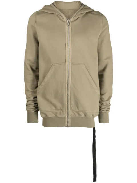 Rick Owens DRKSHDW zip-up cotton hoodie Green DU02C5291F