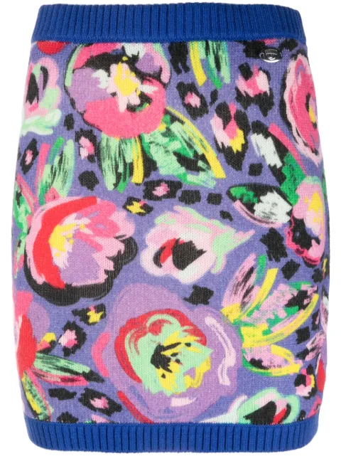 Chiara Ferragni jacquard fitted skirt Blue 75CBEM36CMX01