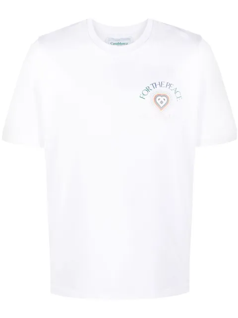 Casablanca For The Peace cotton T-shirt White MF23JTS00131