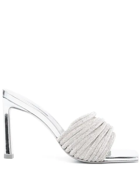 SIMKHAI Lena crystal-embellished sandals Silver 423S038MET