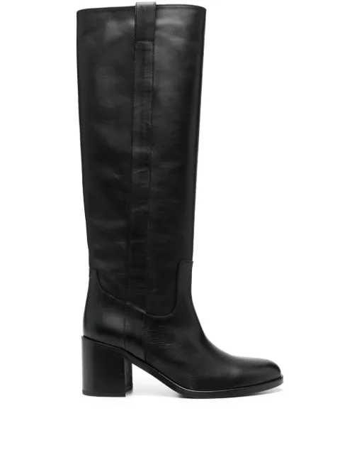 Via Roma 15 Venice leather knee-high boots Black 3961VENICE