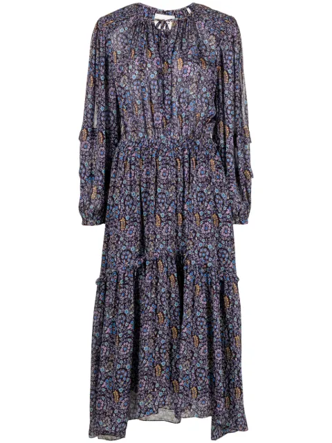 MARANT ÉTOILE Naema floral-print midi dress Blue RO0220FAA3J01E