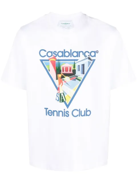 Casablanca La Joueuse organic cotton T-shirt White UMF23JTS001