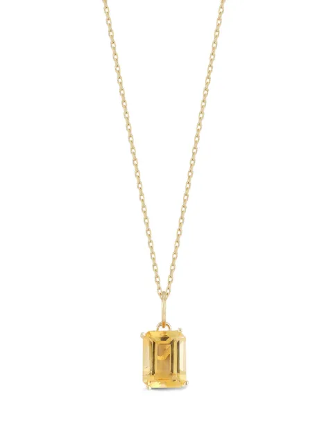 Mateo 14kt yellow-gold citrine pendant necklace Gold ECN02