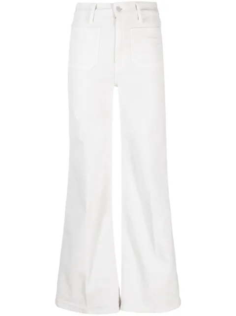 MOTHER flared cotton trousers White 10205618